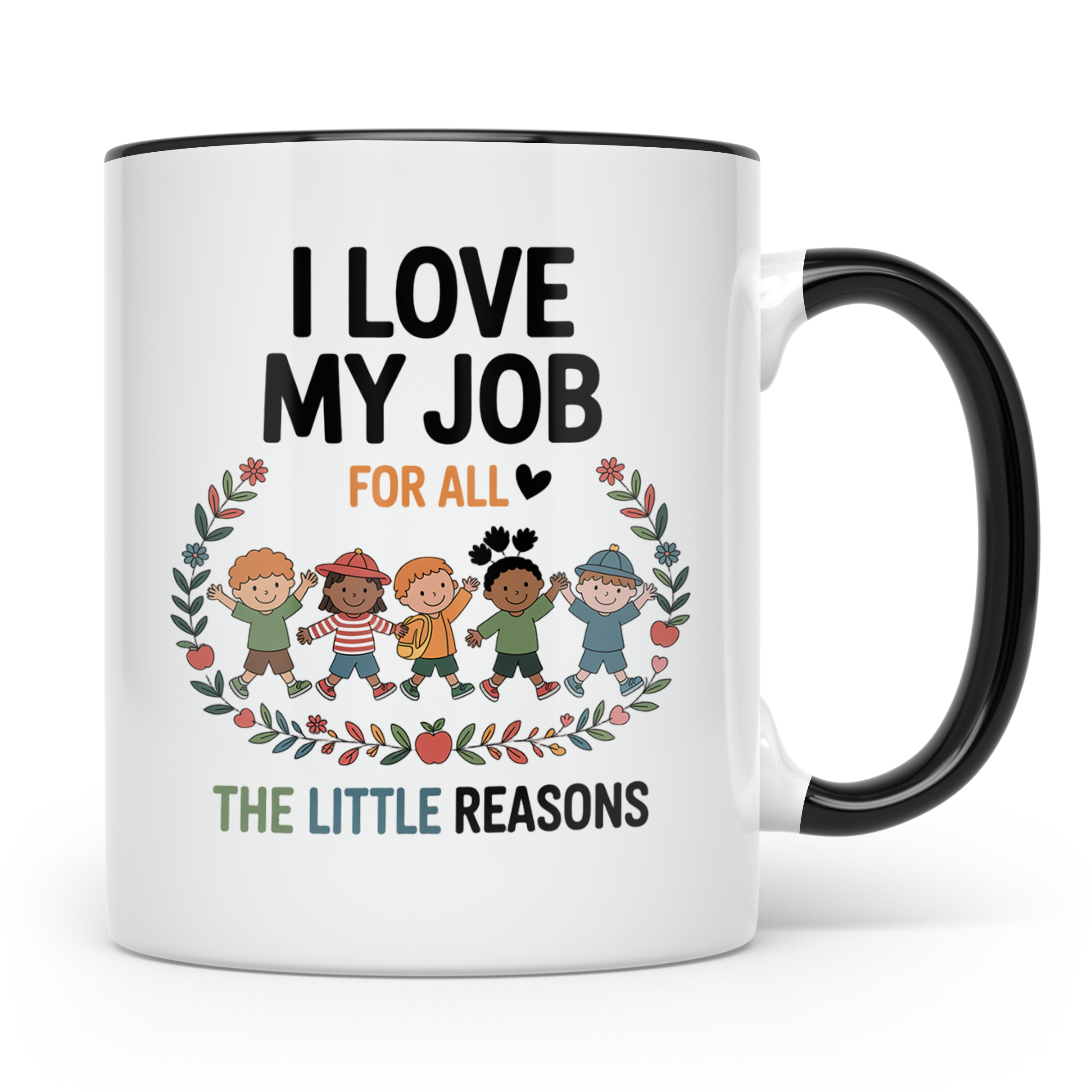 Lehrer Tasse - I Love My Job - Pädagoge Geschenkidee - Kinde – Schwarz [farbe:schwarz]