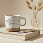 Dackel Tasse mit minimalistischem Design, Kaffeebecher für Hundebesitz – Bild 5