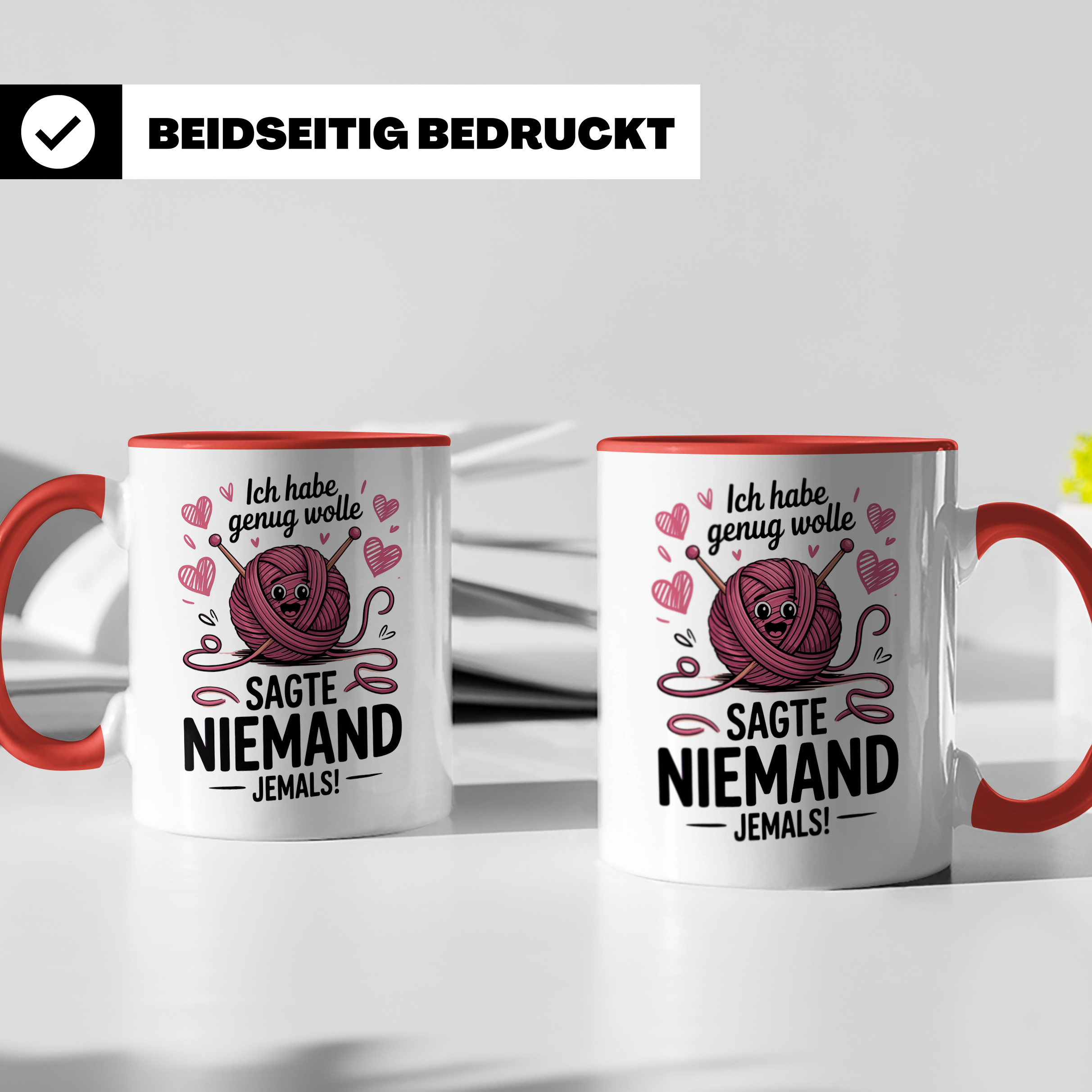 Stricken Tasse - Ich habe genug Wolle, sagte niemand! Geschenk für Strickliesel, Häkeln Liebhaber, Handarbeit-Fans!