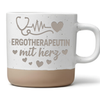 Ergotherapeutin mit Herz Tasse, Geschenk für Ergotherapie, Kaffeebeche – Bild 1