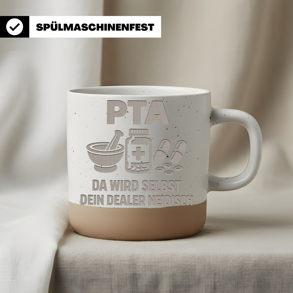 Tasse für PTA, Lustiger Apotheken Spruch Becher, Geschenk für Pharmaze – Bild 3
