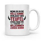 Teufel Herrin Tasse - Willkommen zurück in der Hölle! Sublim – Weiß [farbe:weiß]