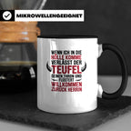 Teufel Herrin Tasse - Willkommen zurück in der Hölle! Sublim – Schwarz [farbe:schwarz]