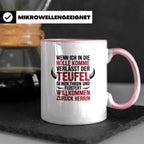 Teufel Herrin Tasse - Willkommen zurück in der Hölle! Sublim – Rosa [farbe:rosa]