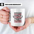 Teufel Herrin Tasse - Willkommen zurück in der Hölle! Sublim – Weiß [farbe:weiß]