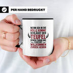 Teufel Herrin Tasse - Willkommen zurück in der Hölle! Sublim – Schwarz [farbe:schwarz]