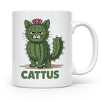 Cattus Tasse - Kaktus Katze Geschenk für Pflanzenliebhaber & – Weiß [farbe:weiß]