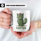 Cattus Tasse - Kaktus Katze Geschenk für Pflanzenliebhaber & – Weiß [farbe:weiß]