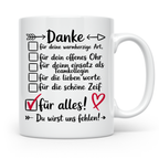 Abschiedsgeschenk Tasse - Danke für Teamkollegin, Arbeitskol – Weiß [farbe:weiß]