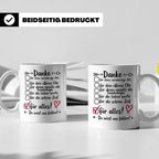 Abschiedsgeschenk Tasse - Danke für Teamkollegin, Arbeitskol – Weiß [farbe:weiß]