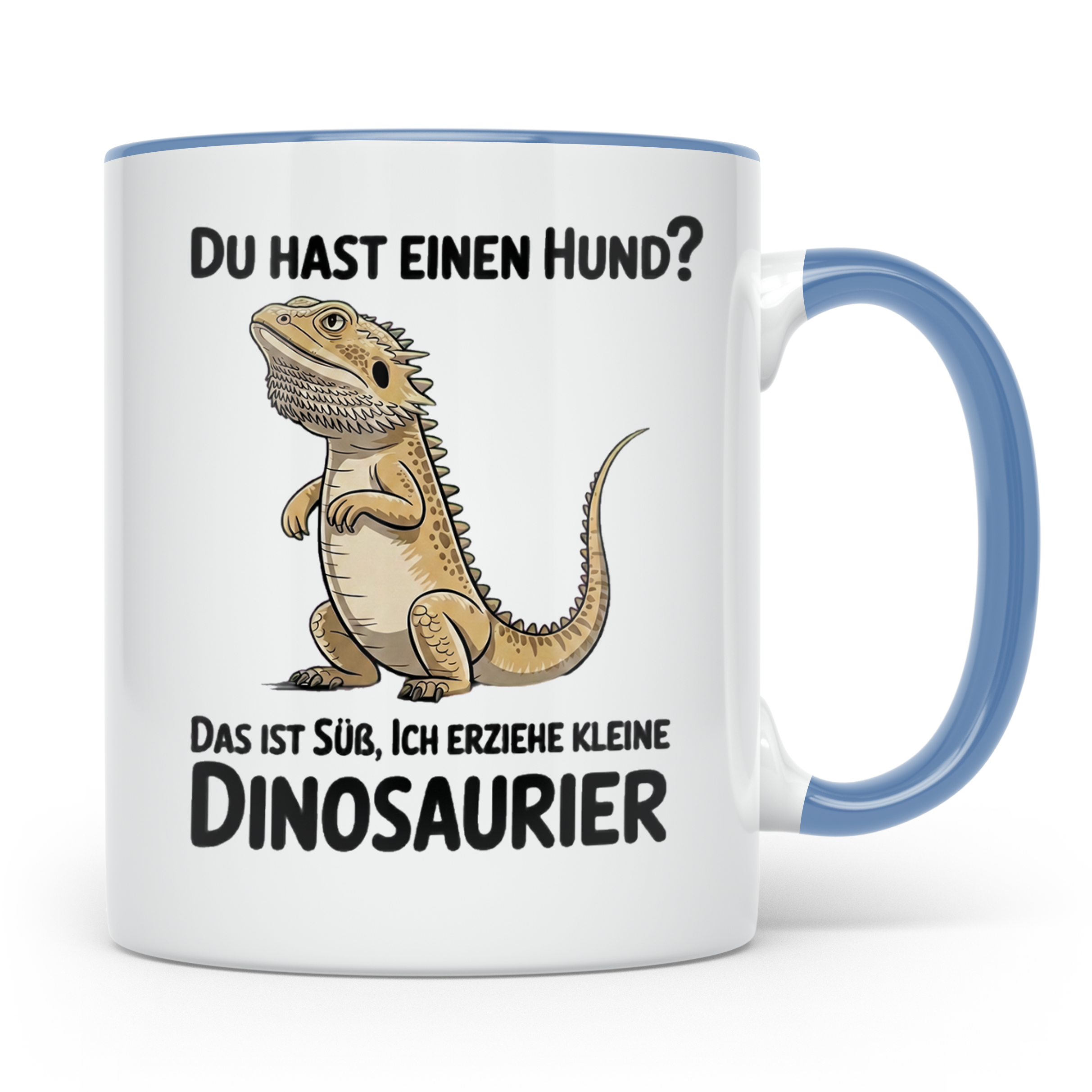 Bartagamen Tasse - Lustiges Reptilien Motiv für Bartagamen L – Blau [farbe:blau]