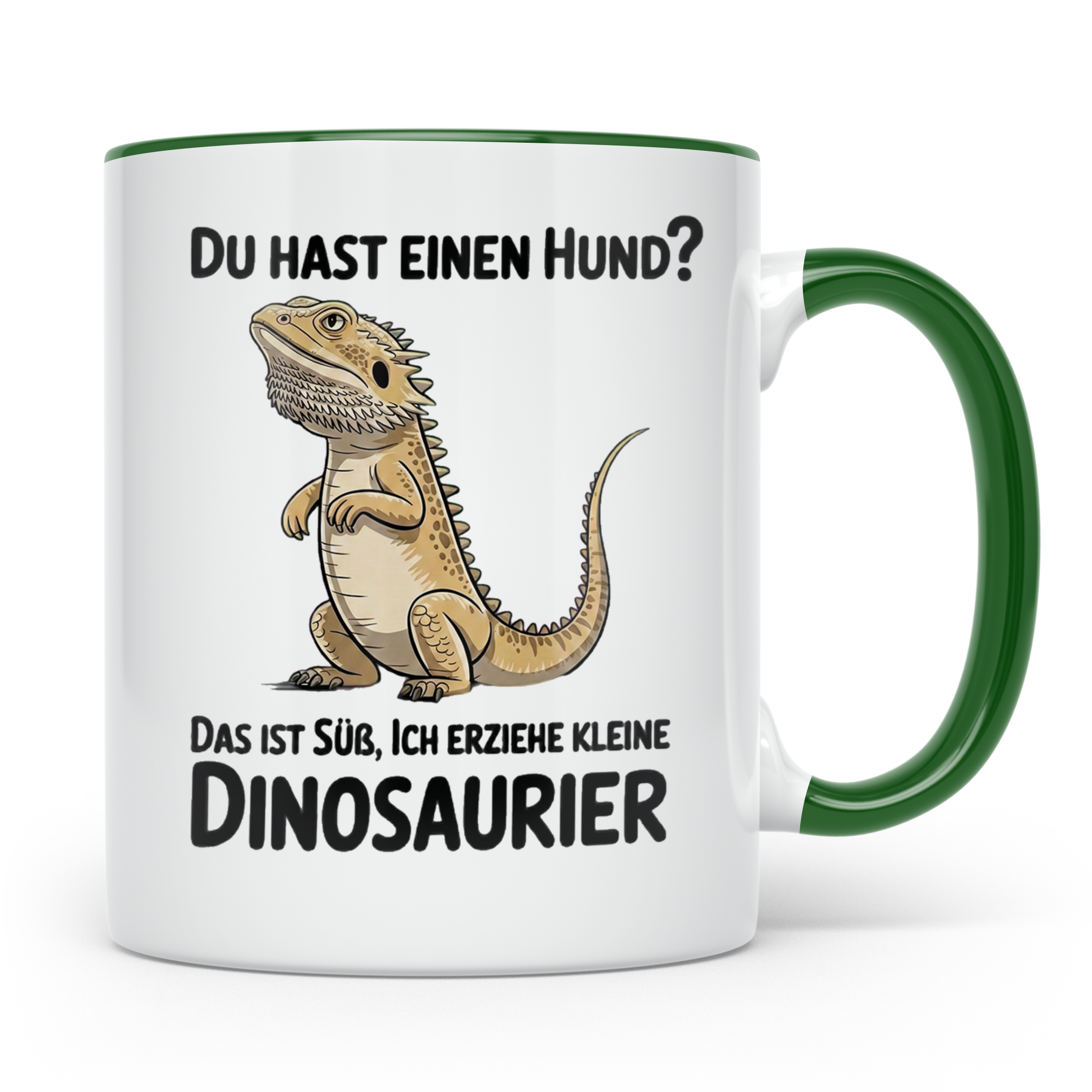 Bartagamen Tasse - Lustiges Reptilien Motiv für Bartagamen L – Grün [farbe:grün]