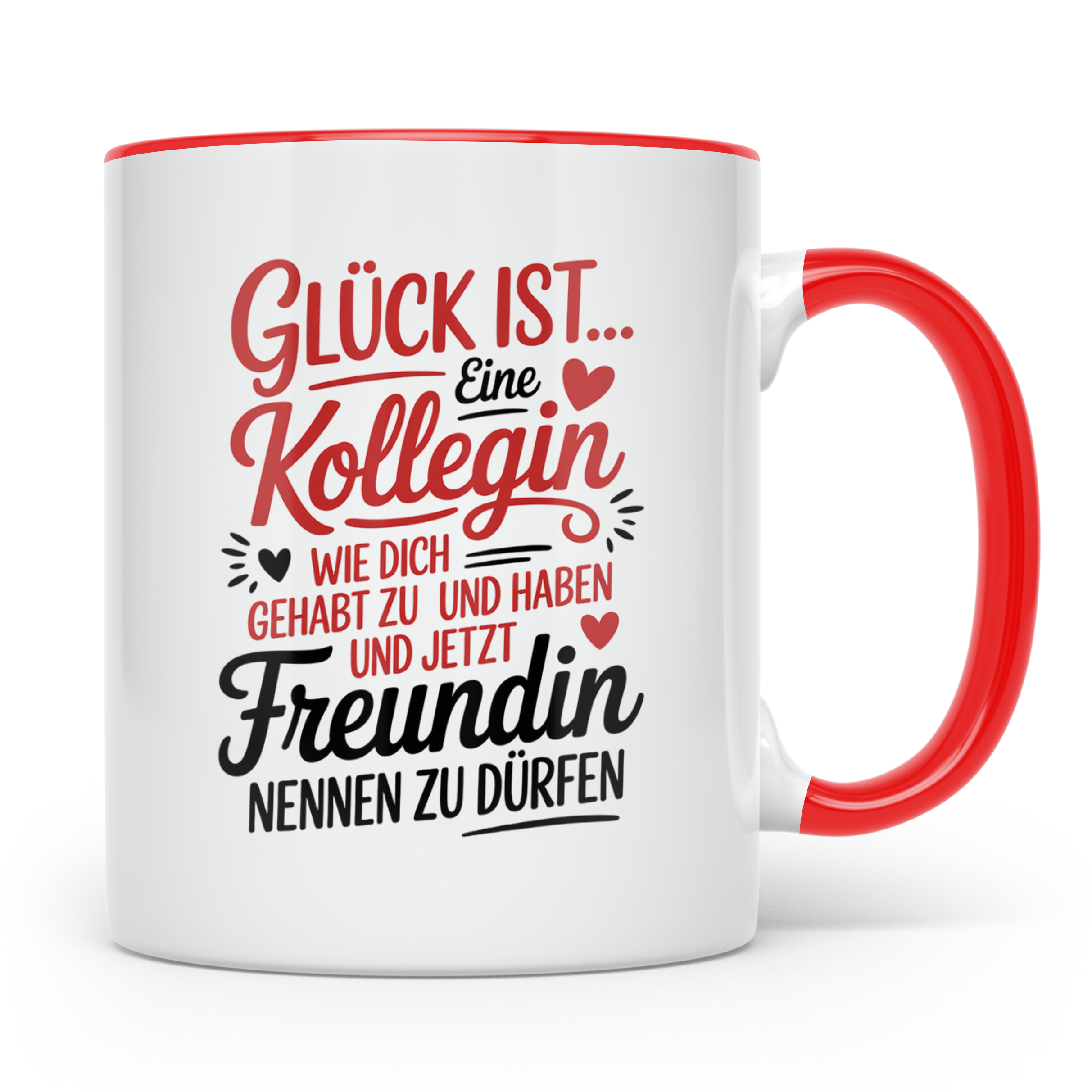 Kollegin Tasse: Glück ist eine Kollegin wie dich! Büro Freun – Rot [farbe:rot]