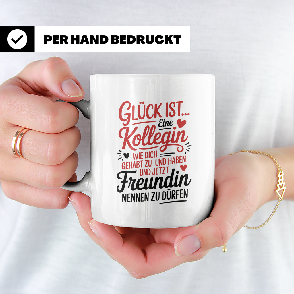 Kollegin Tasse: Glück ist eine Kollegin wie dich! Büro Freun – Weiß [farbe:weiß]