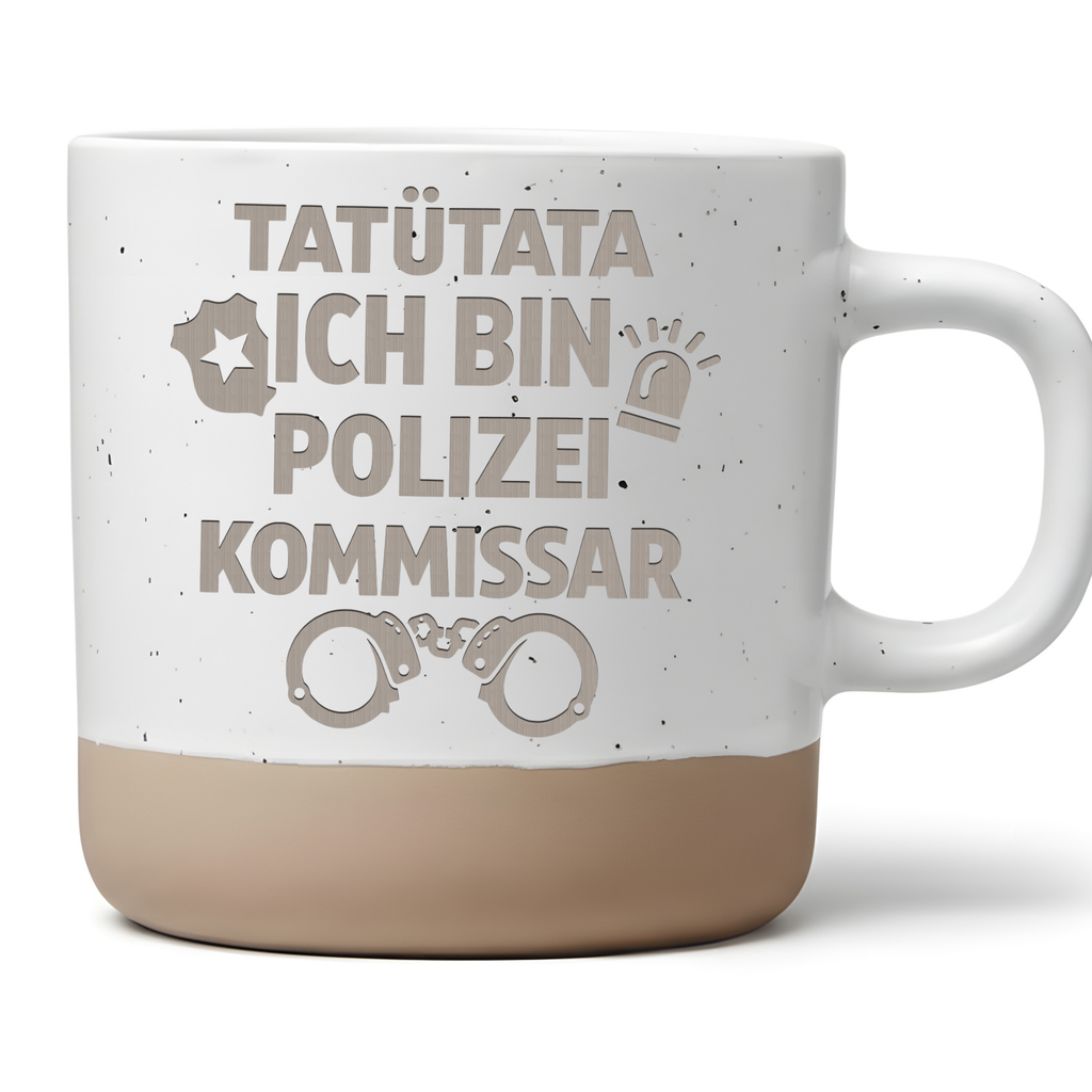 Tasse für Polizeikommissar, Geschenk für Polizisten, Kaffeebecher mit  – Bild 1