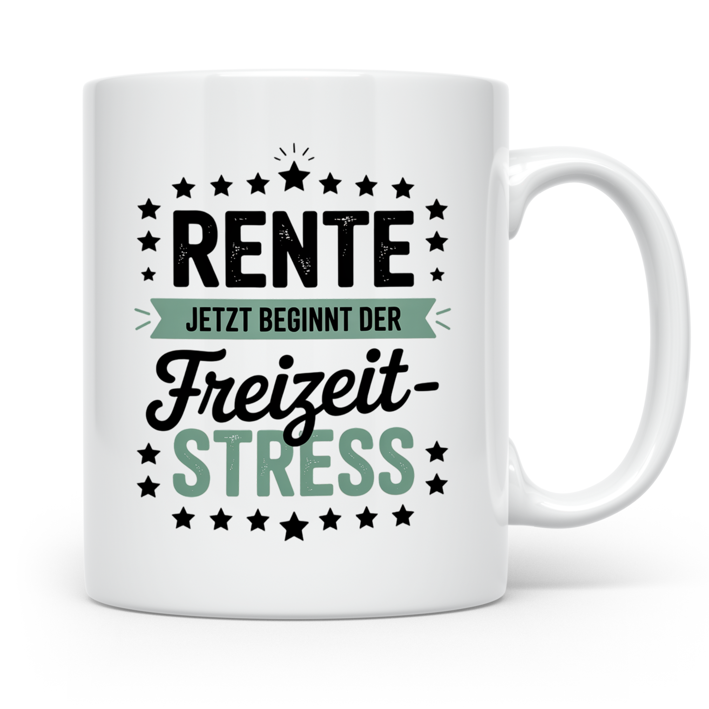 Rente Jetzt Beginnt der Freizeit Stress Tasse - Rentner Gesc – Weiß [farbe:weiß]