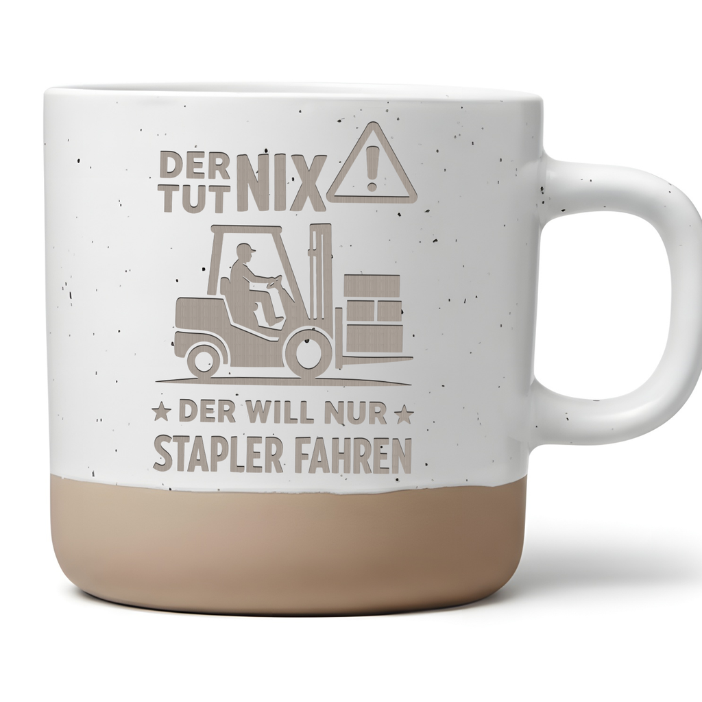 Tasse für Staplerfahrer, Lustiger Lager Spruch Becher, Geschenk für Ga – Bild 1