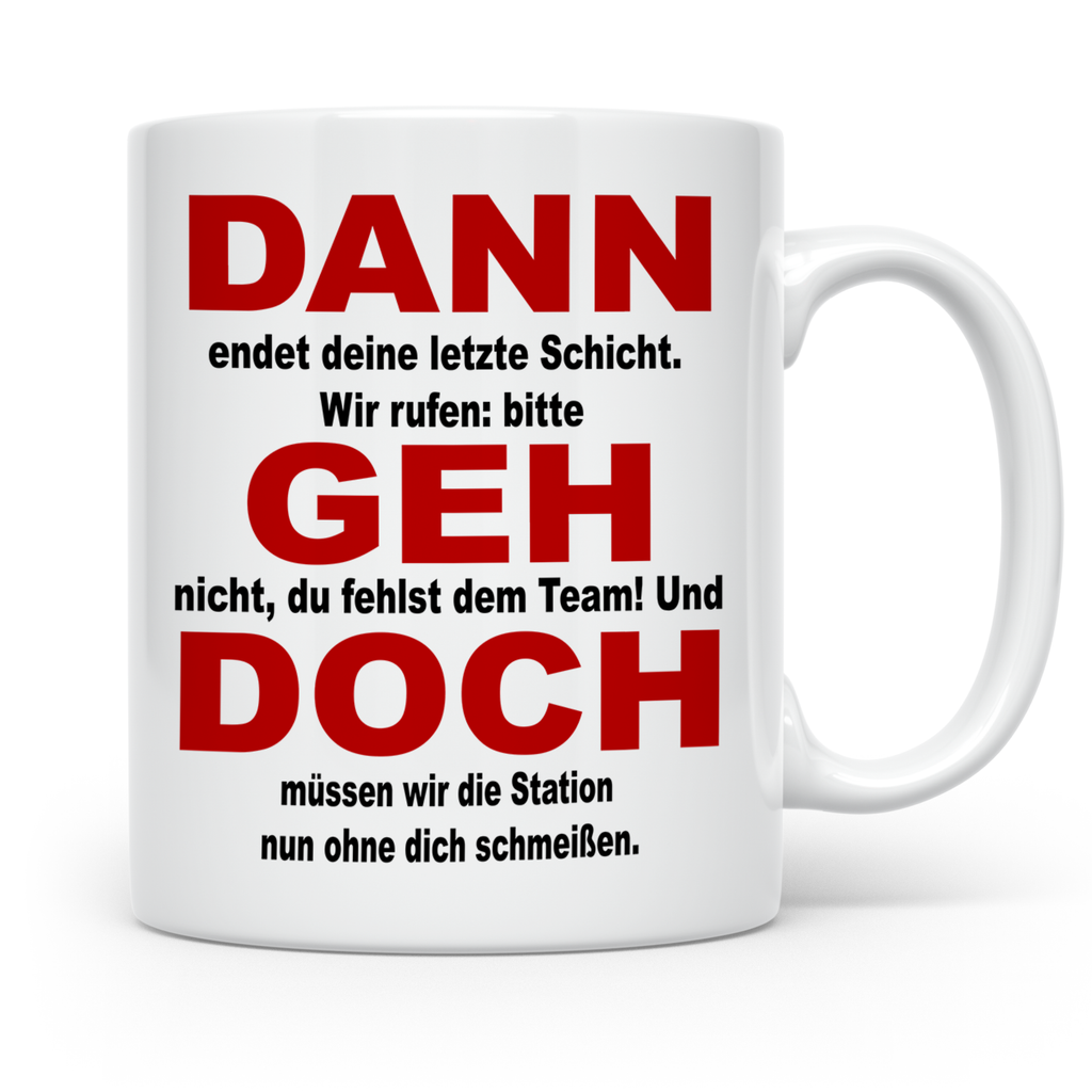 Abschiedsgeschenk Pflegekraft Tasse, Abschied Pflege Station – Weiß [farbe:weiß]