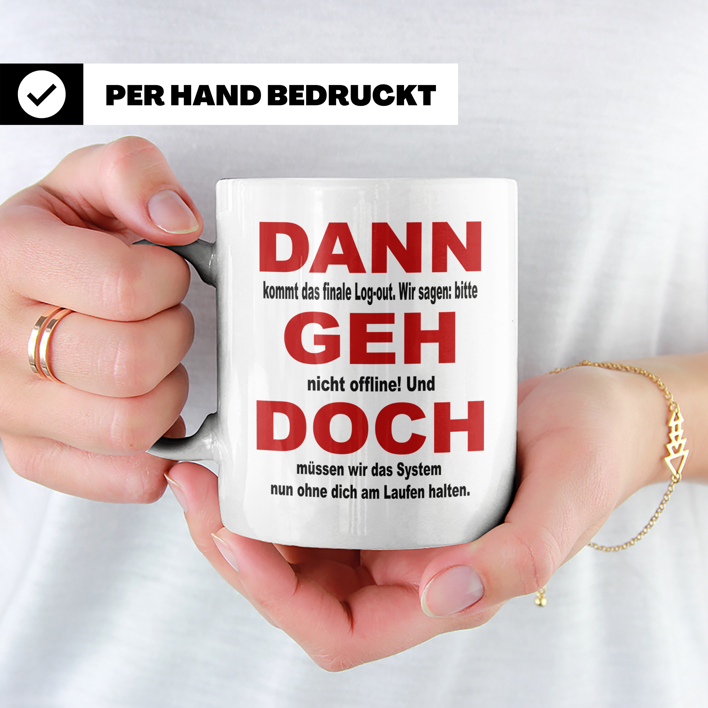 Systemadministrator Tasse - Dann geh doch! Informatiker Gesc – Weiß [farbe:weiß]