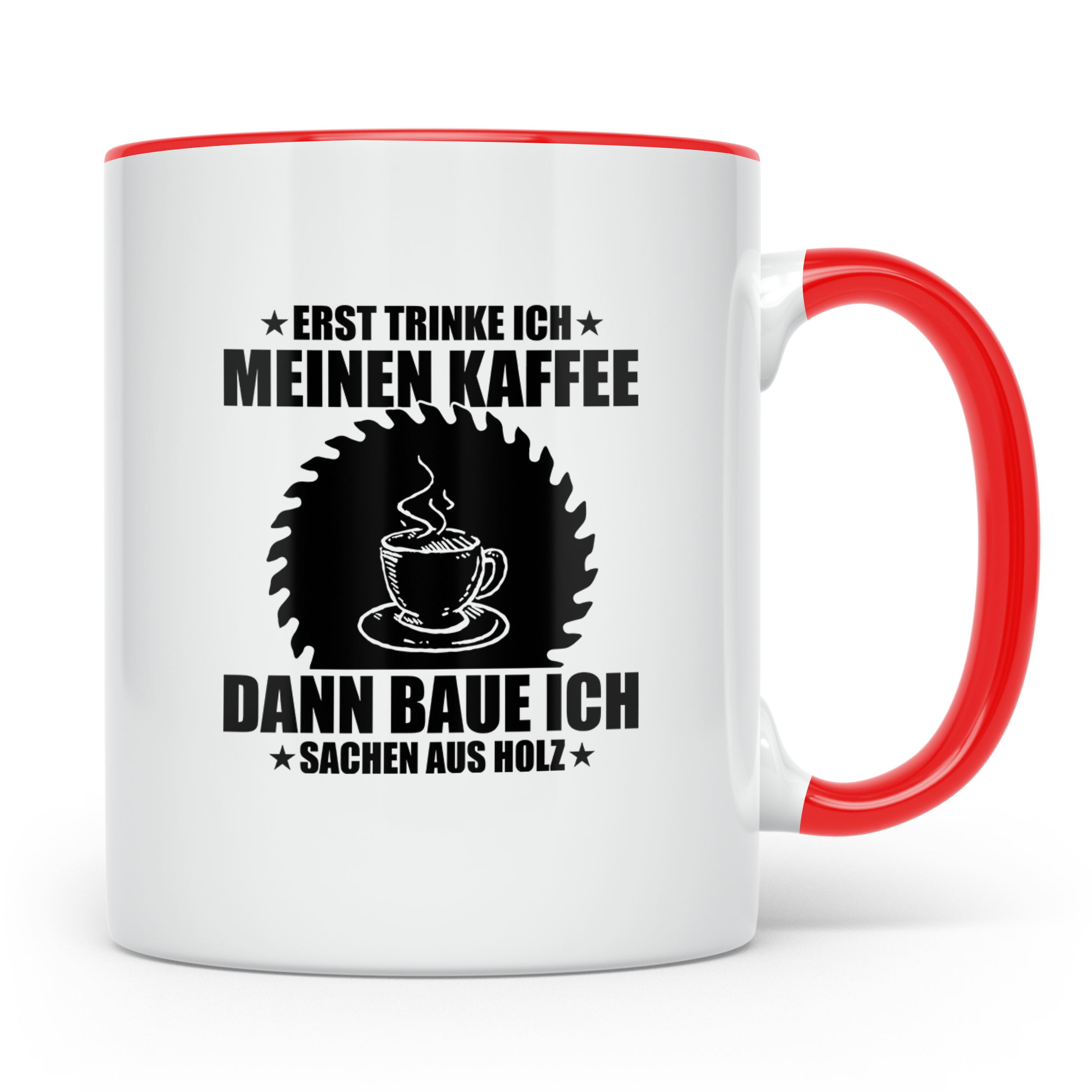 Sublimationstasse Schwarz - Blanko Tasse für Sublimation - B – Rot [farbe:rot]