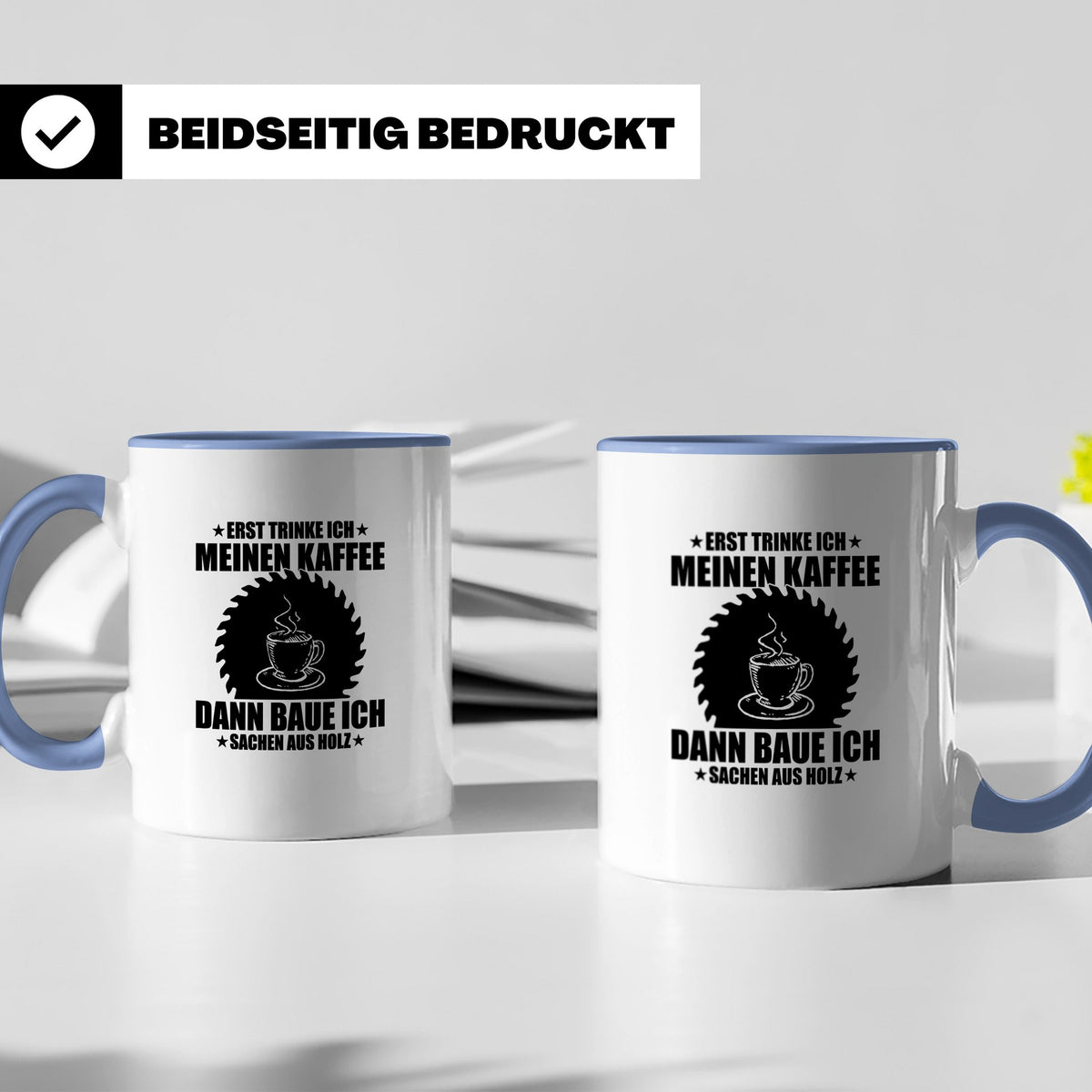Sublimationstasse Schwarz - Blanko Tasse für Sublimation - B – Blau [farbe:blau]