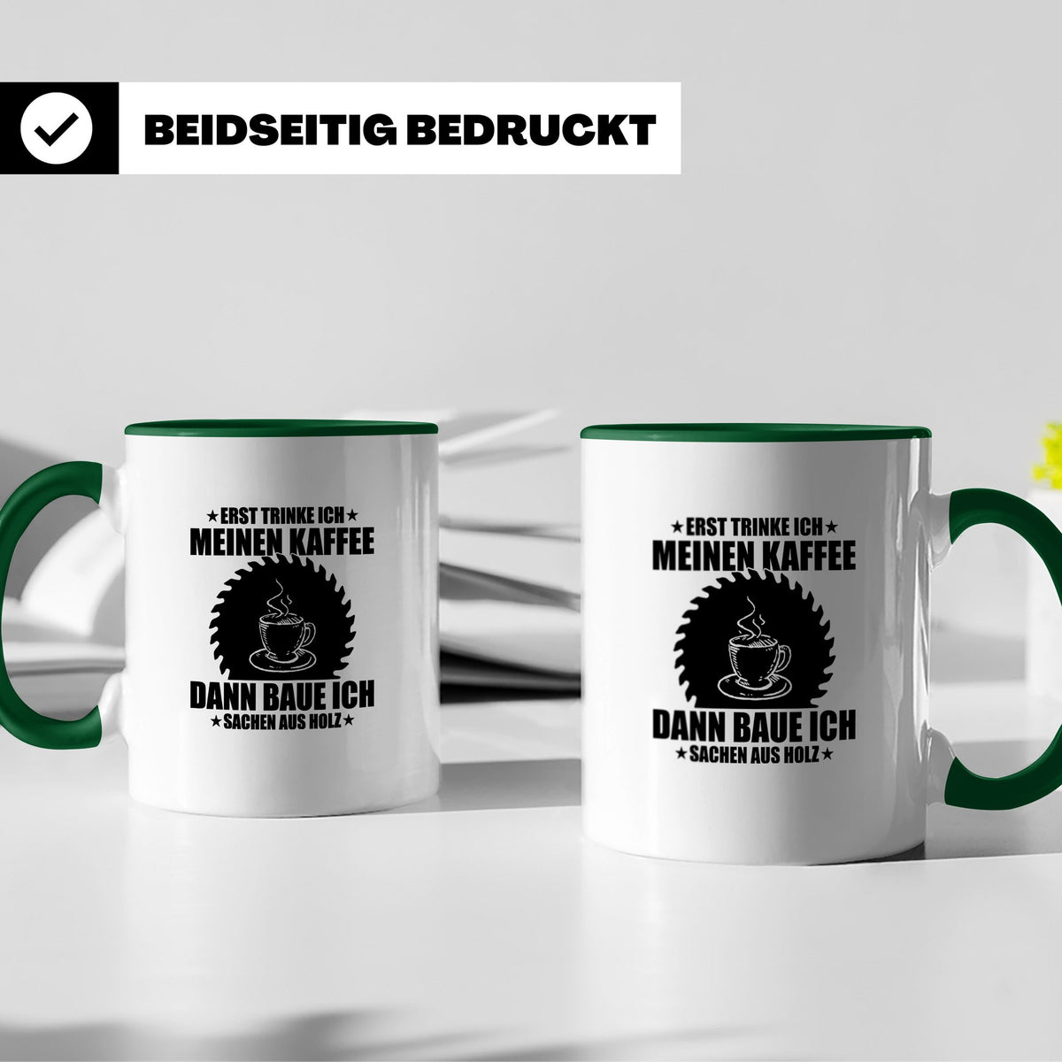 Sublimationstasse Schwarz - Blanko Tasse für Sublimation - B – Grün [farbe:grün]