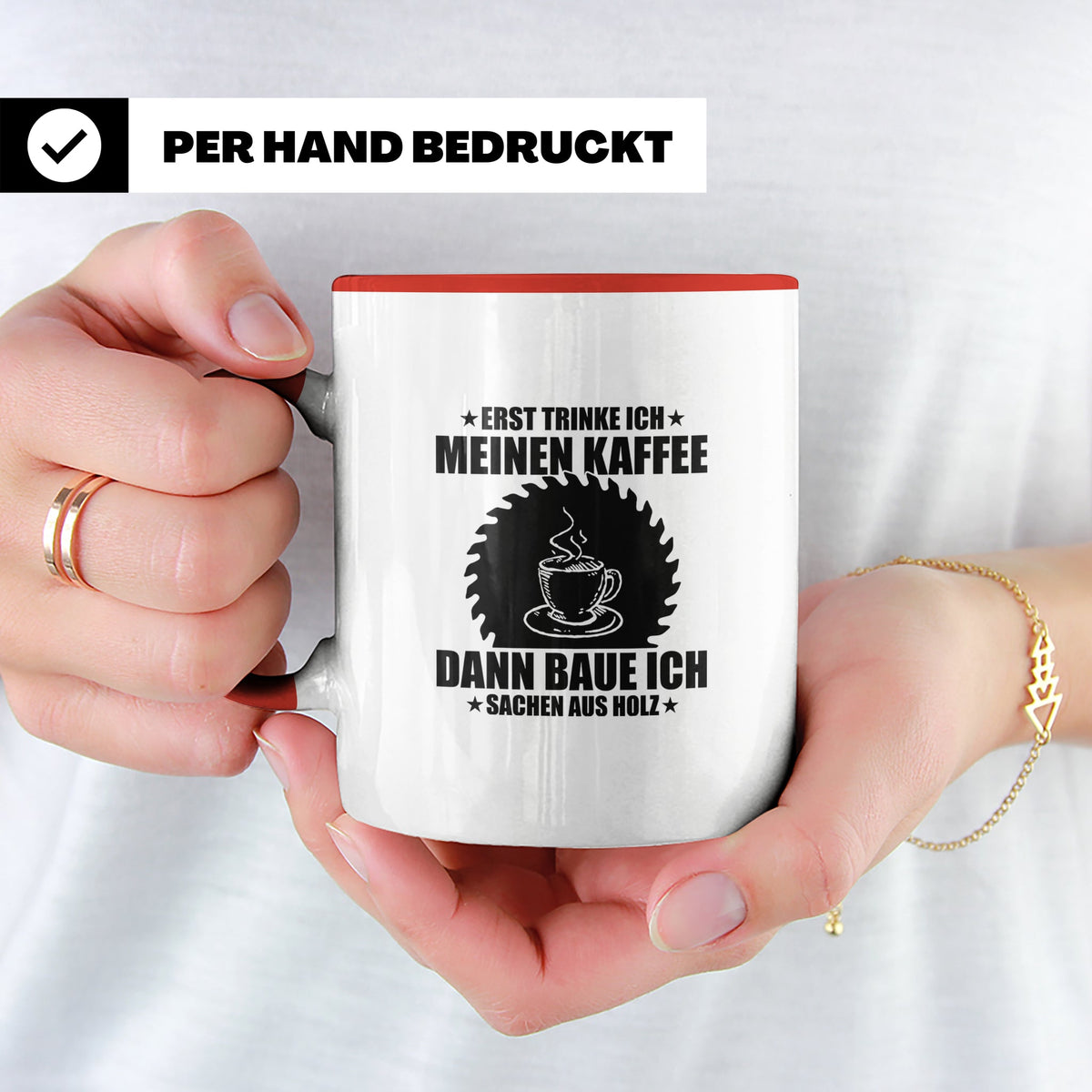 Sublimationstasse Schwarz - Blanko Tasse für Sublimation - B – Rot [farbe:rot]