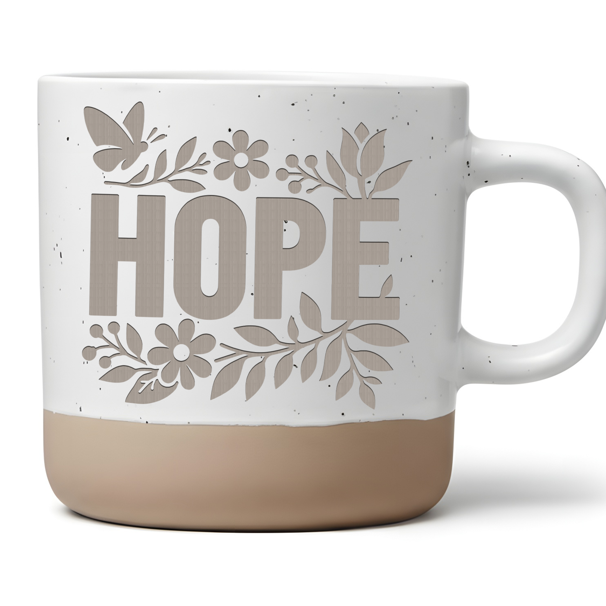 Tasse Hope mit Blumen, Motivations Tasse, Geschenk Freundin, Becher Ho – Bild 1