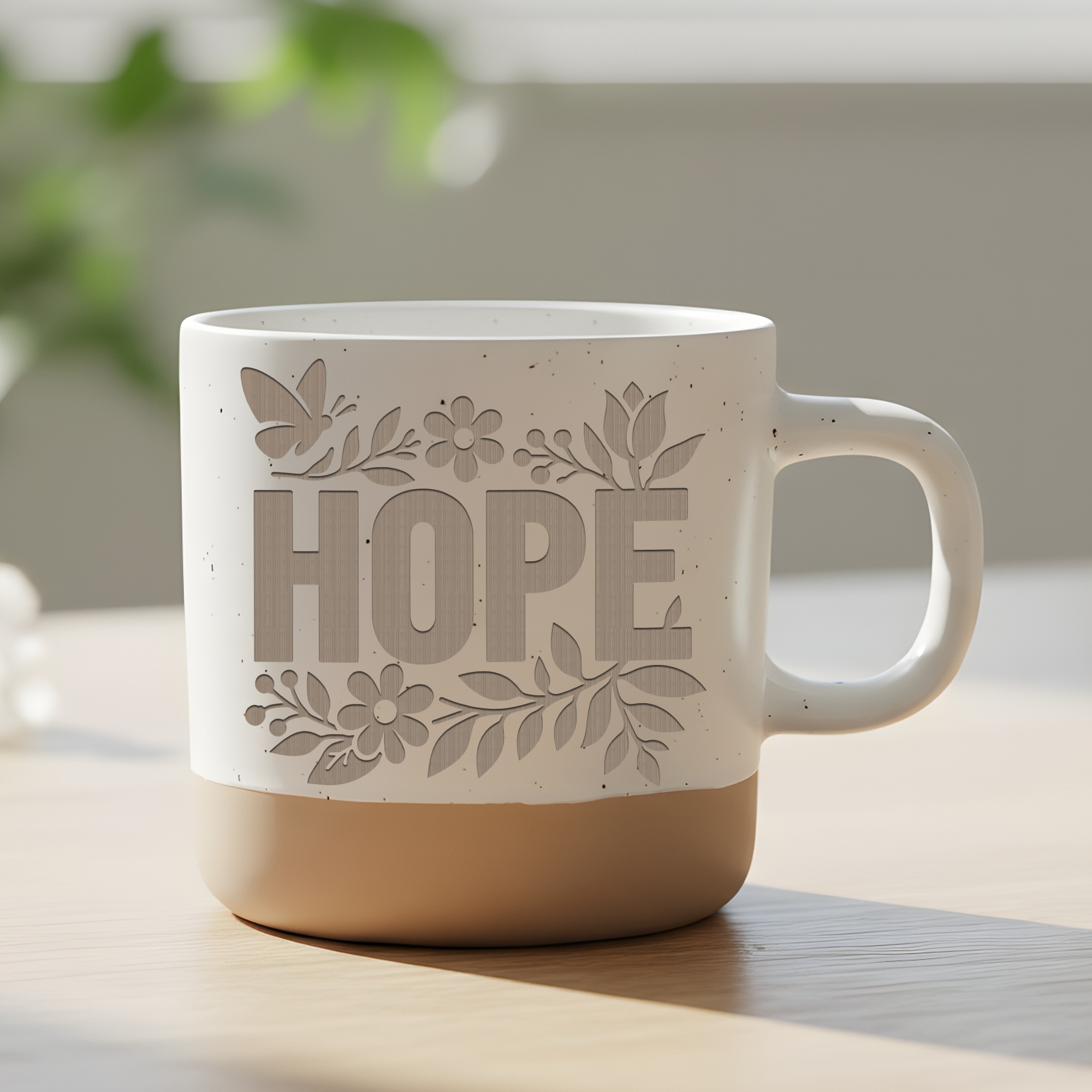 Tasse Hope mit Blumen, Motivations Tasse, Geschenk Freundin, Becher Ho – Bild 6