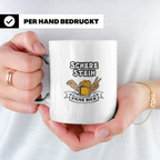 Bier Tasse - Paar Bier Motiv - Peace Zeichen & Faust - Lusti – Weiß [farbe:weiß]