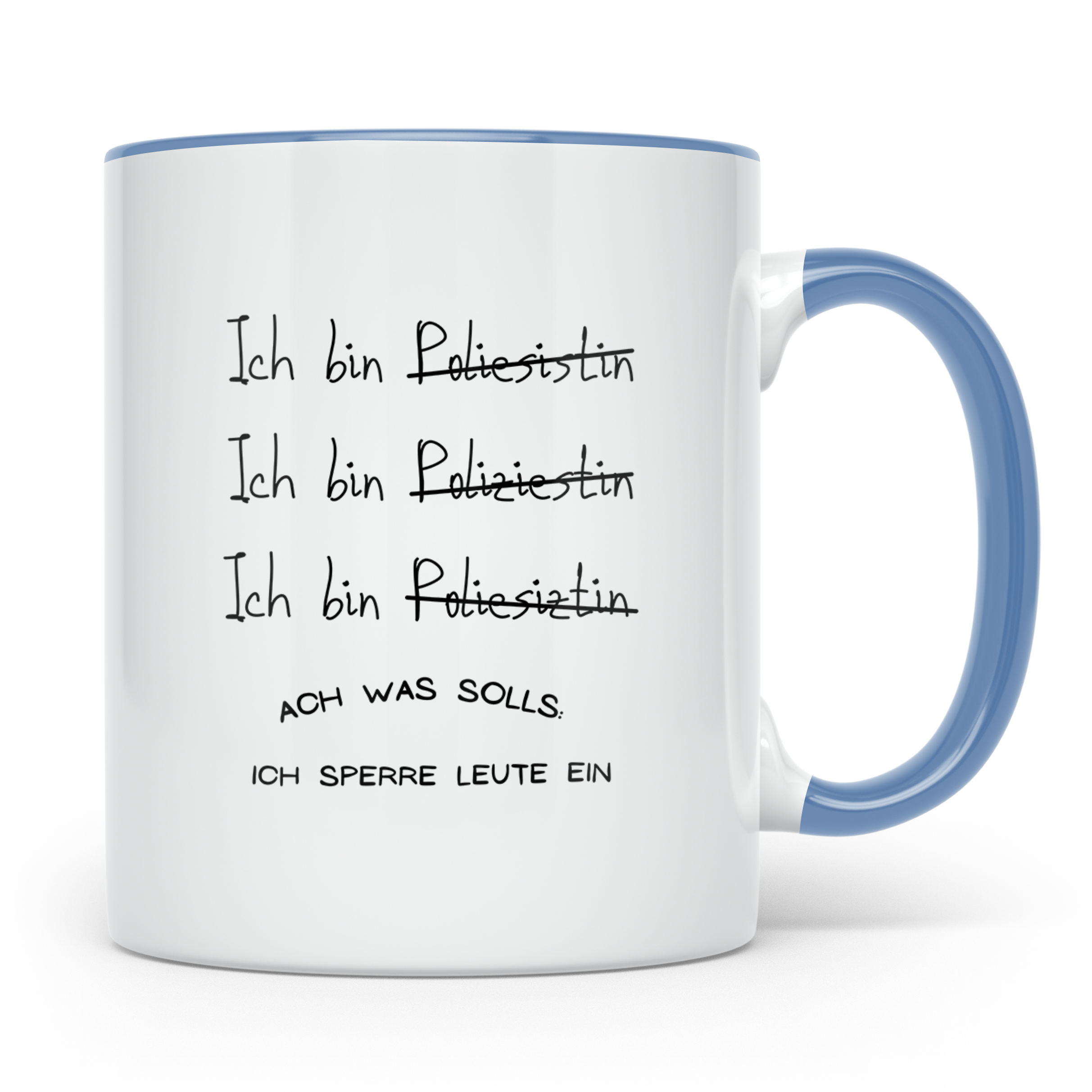American Football Tasse - Spruch Touchdown - Football Liebe  – Blau [farbe:blau]
