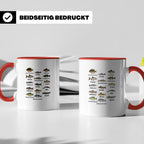 Angler Tasse: Süßwasserfische - Barsch, Hecht, Wels - Fischa – Rot [farbe:rot]
