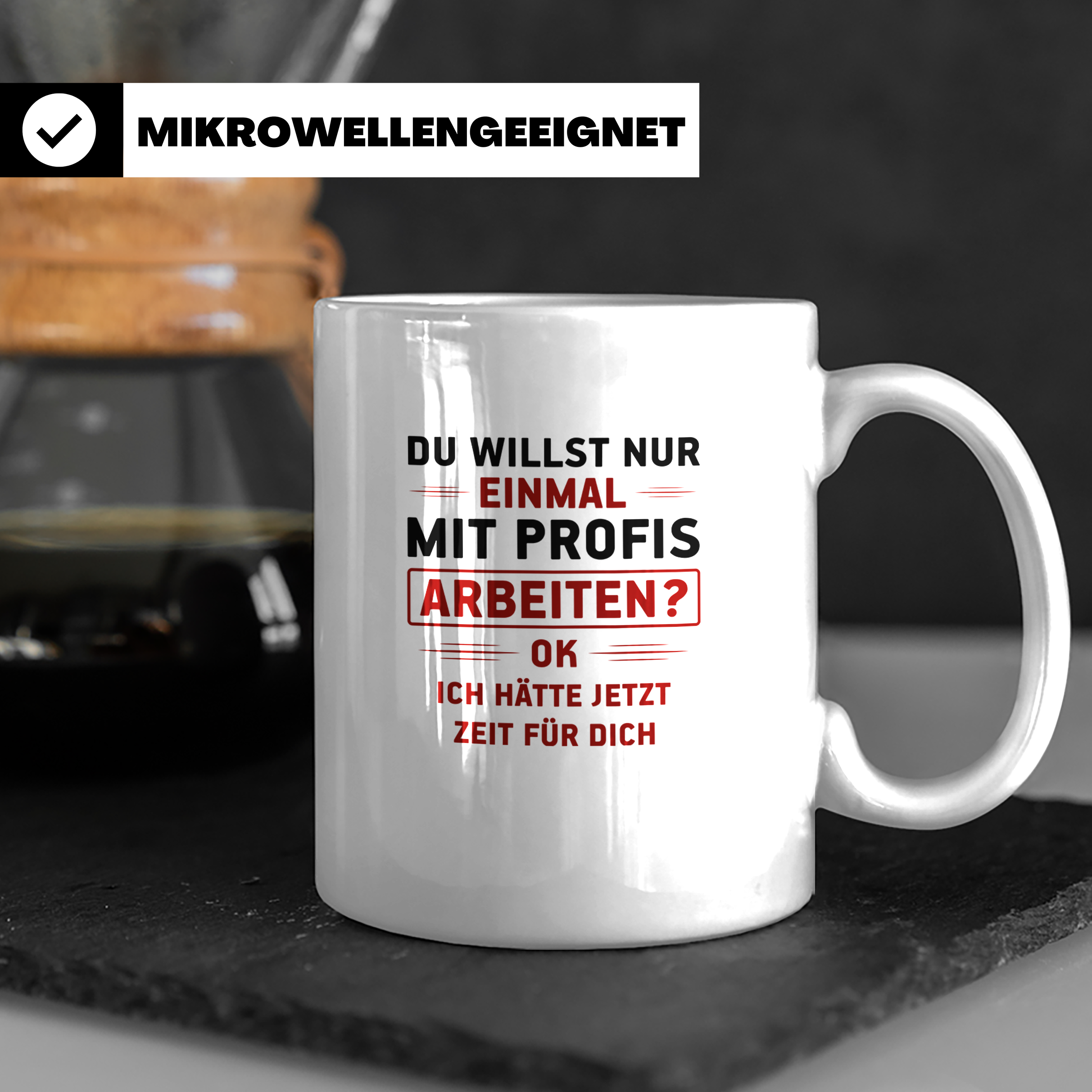 Arbeiten? Tasse - Zeit für Dich! Faulenzer Bürohumor Geschen – Weiß [farbe:weiß]