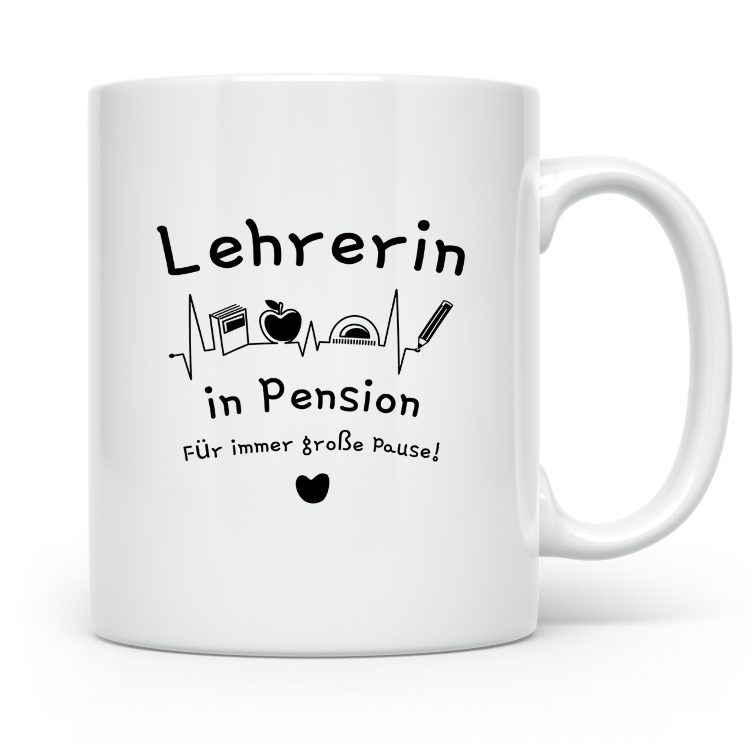 Tasse Lehrerin in Pension Geschenk Ruhestand Lehrerin Abschi – Weiß [farbe:weiß]
