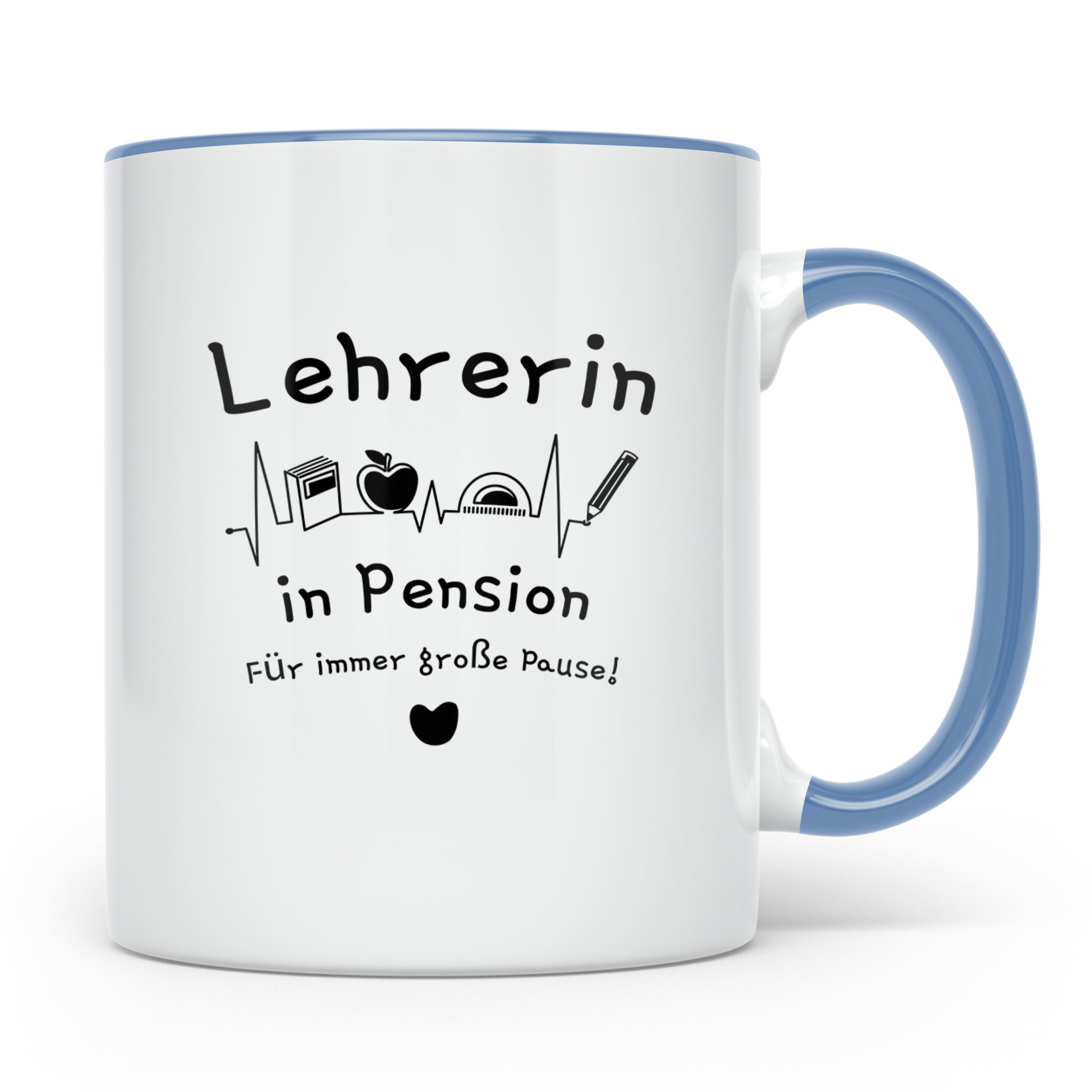 Tasse Lehrerin in Pension Geschenk Ruhestand Lehrerin Abschi – Blau [farbe:blau]