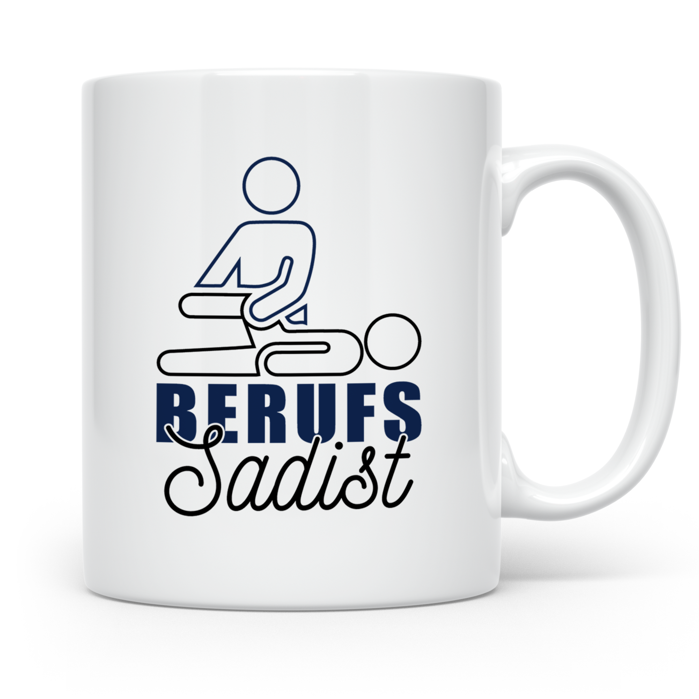 Berufssadist Tasse, Lustiges Physiotherapeut Geschenk, Masse – Weiß [farbe:weiß]