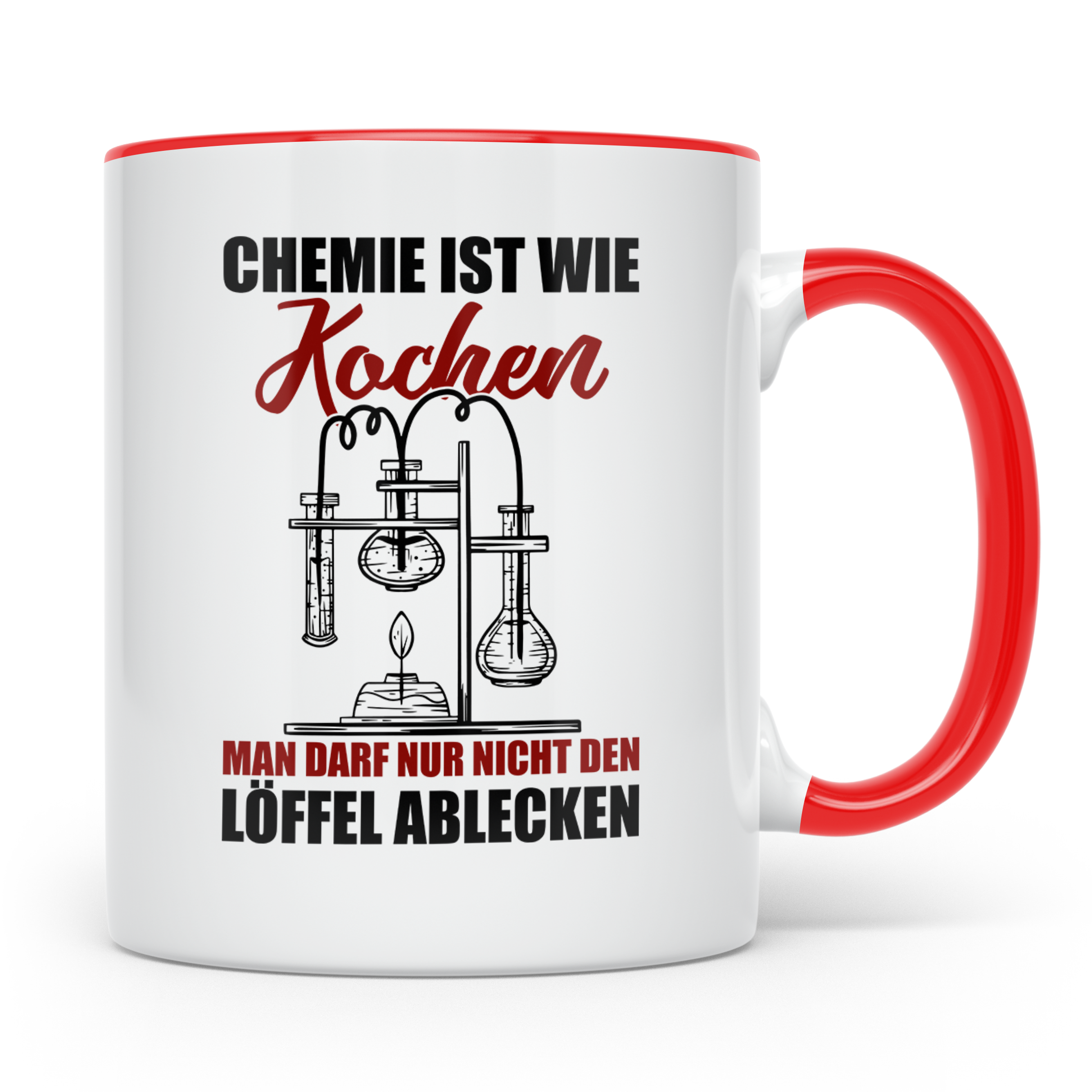 Chemie Tasse Lustig, Chemiker Geschenk, Kaffeetasse Labor Sp – Rot [farbe:rot]