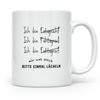 Fotograf Tasse Lustig, Bitte einmal lächeln Becher, Fotograf – Weiß [farbe:weiß]
