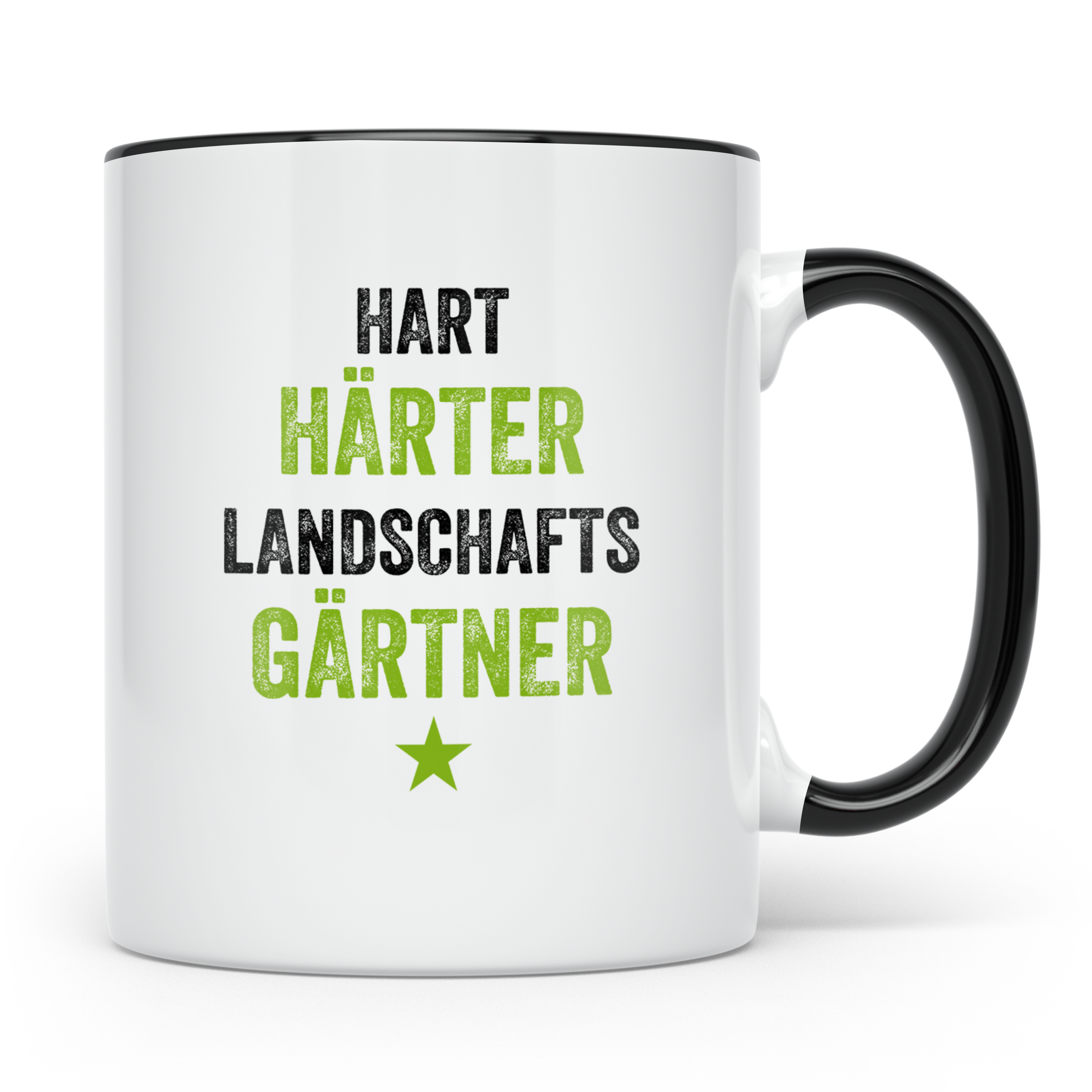Härter Gärtner Tasse für Gärtnermeister lustiger Spruch Kaff – Schwarz [farbe:schwarz]
