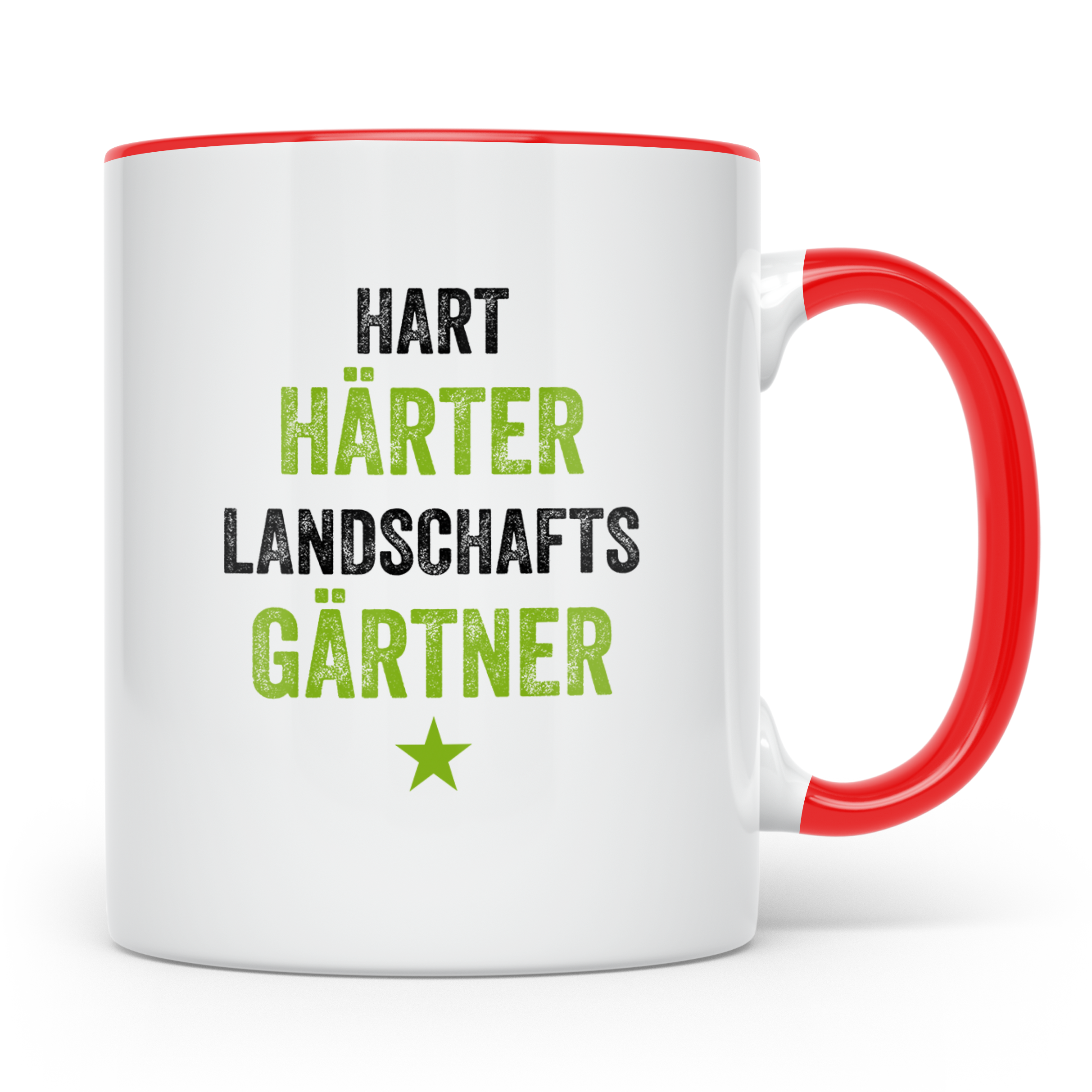 Härter Gärtner Tasse für Gärtnermeister lustiger Spruch Kaff – Rot [farbe:rot]
