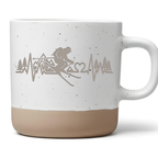 Tasse Skifahren Herzschlag, Kaffeetasse Skifahrer Geschenk, Becher Ber – Bild 1