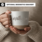 Tasse Skifahren Herzschlag, Kaffeetasse Skifahrer Geschenk, Becher Ber – Bild 2