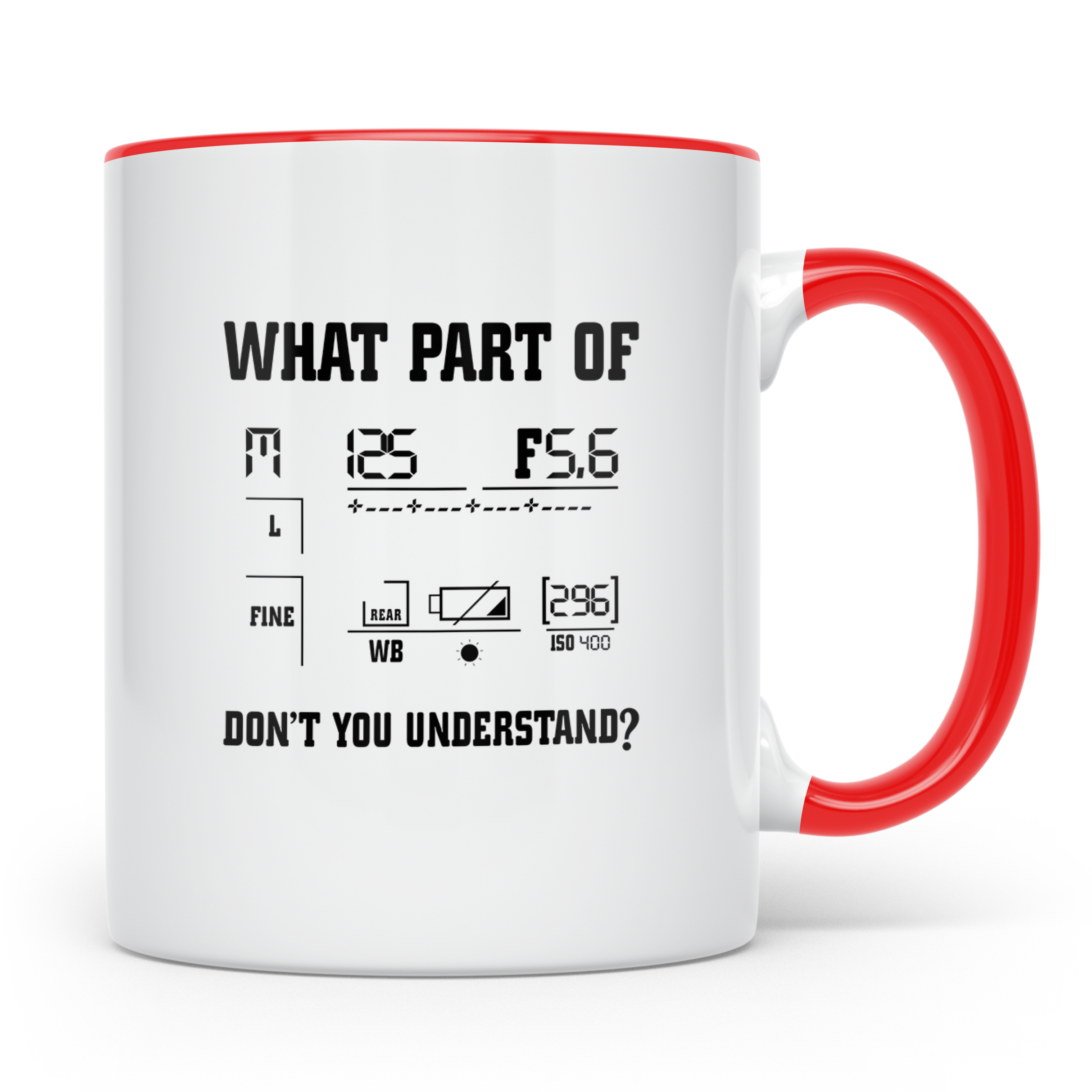 Fotograf Tasse Lustig, What Part Of Don't You Understand, Fo – Rot [farbe:rot]