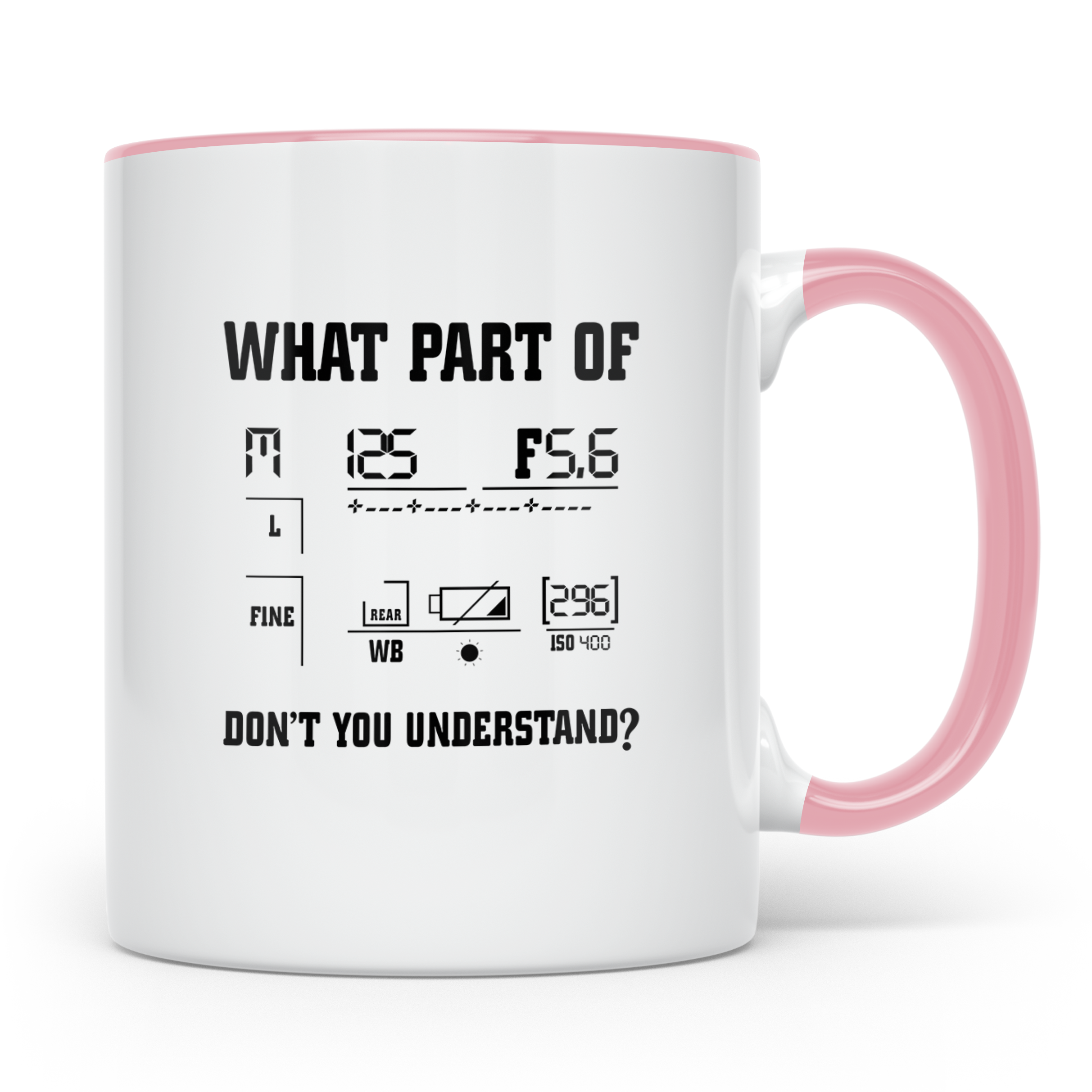 Fotograf Tasse Lustig, What Part Of Don't You Understand, Fo – Rosa [farbe:rosa]
