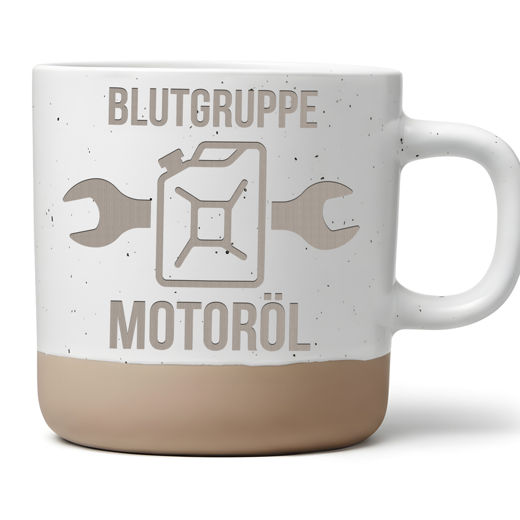 Tasse Blutgruppe Motoröl, Kaffeetasse KFZ Mechaniker Geschenk, Keramik – Bild 1