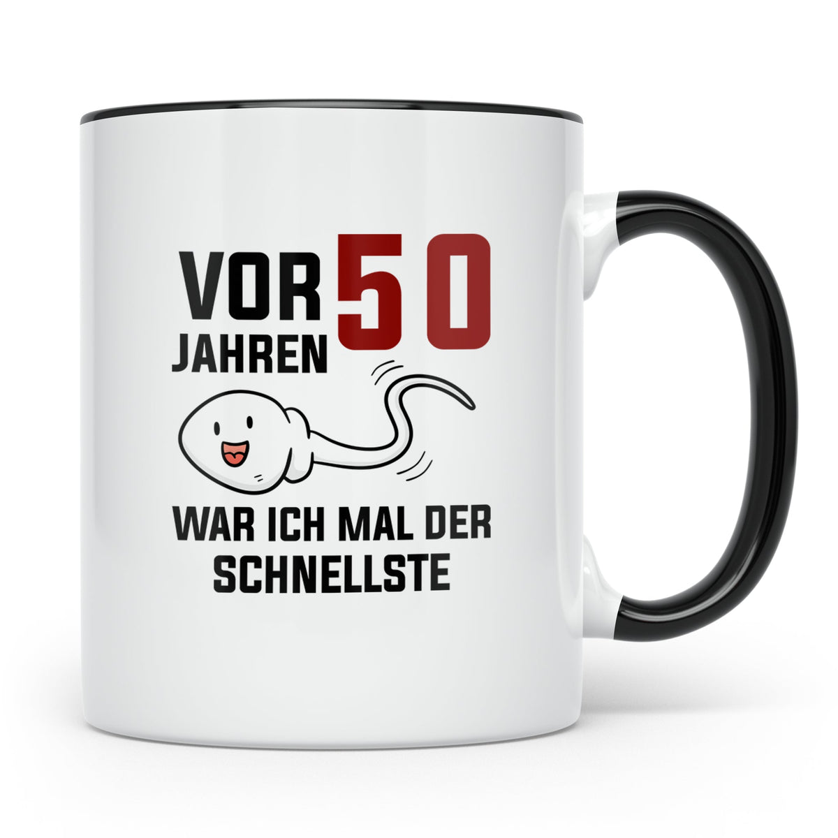 50. Geburtstag Tasse für Männer, Lustiges Motiv, Witziges Ge – Schwarz [farbe:schwarz]
