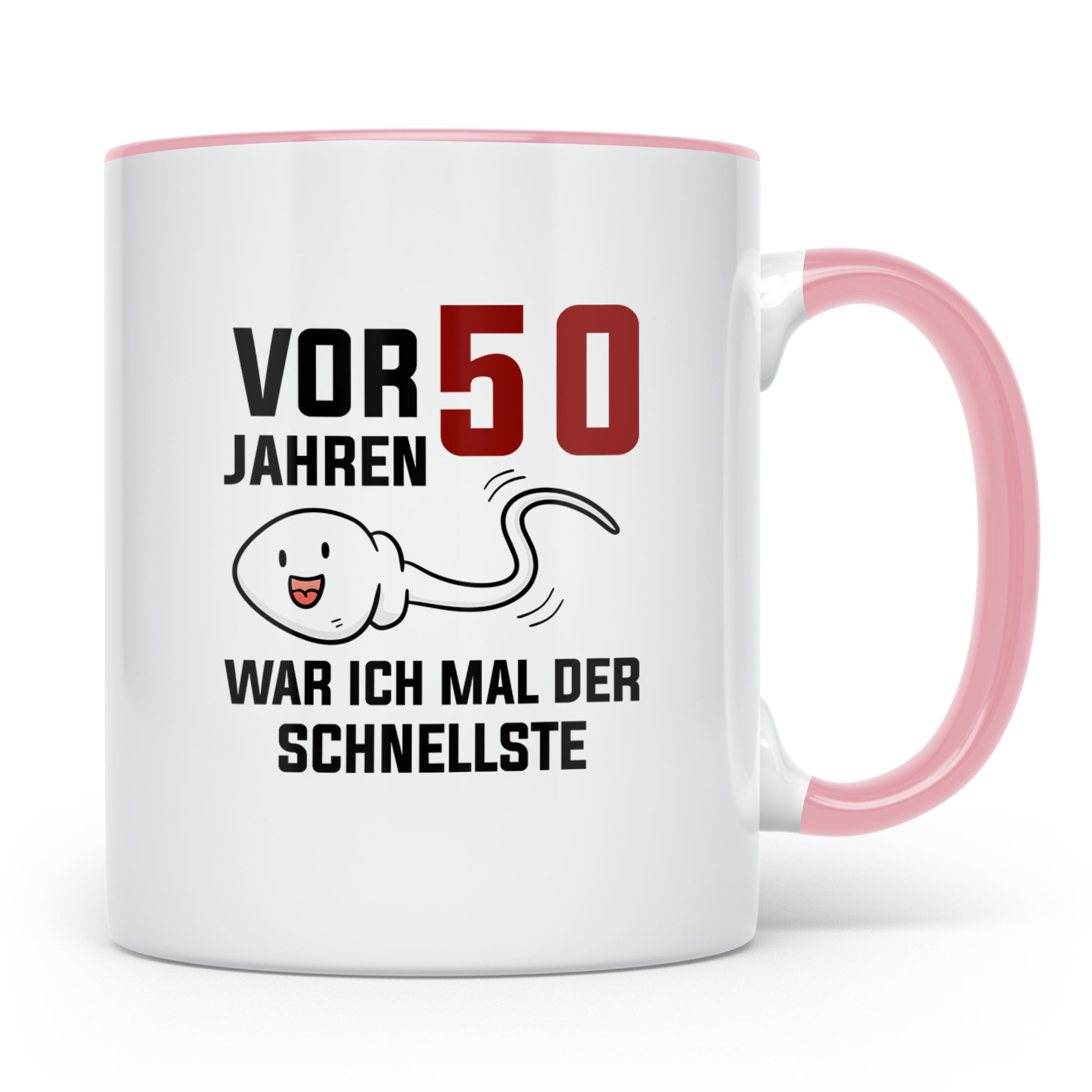 50. Geburtstag Tasse für Männer, Lustiges Motiv, Witziges Ge – Rosa [farbe:rosa]