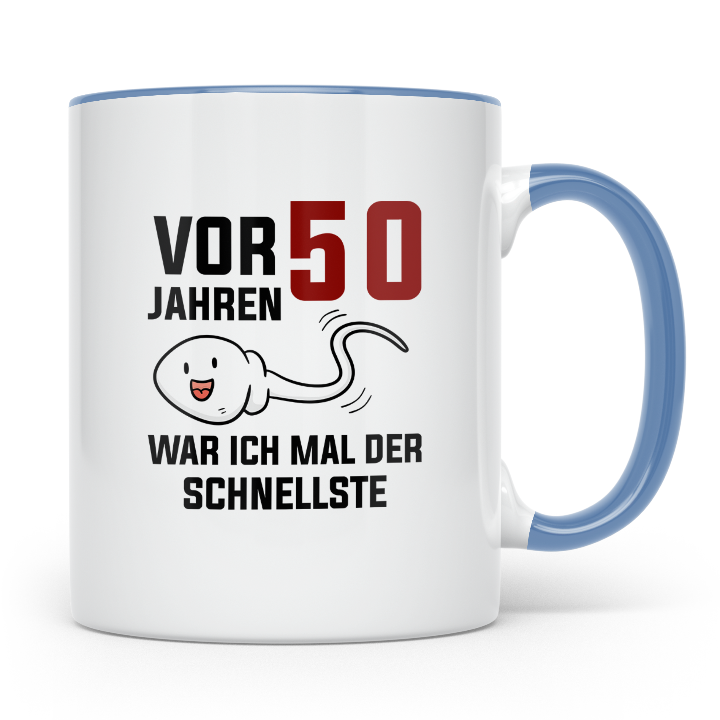 50. Geburtstag Tasse für Männer, Lustiges Motiv, Witziges Ge – Blau [farbe:blau]