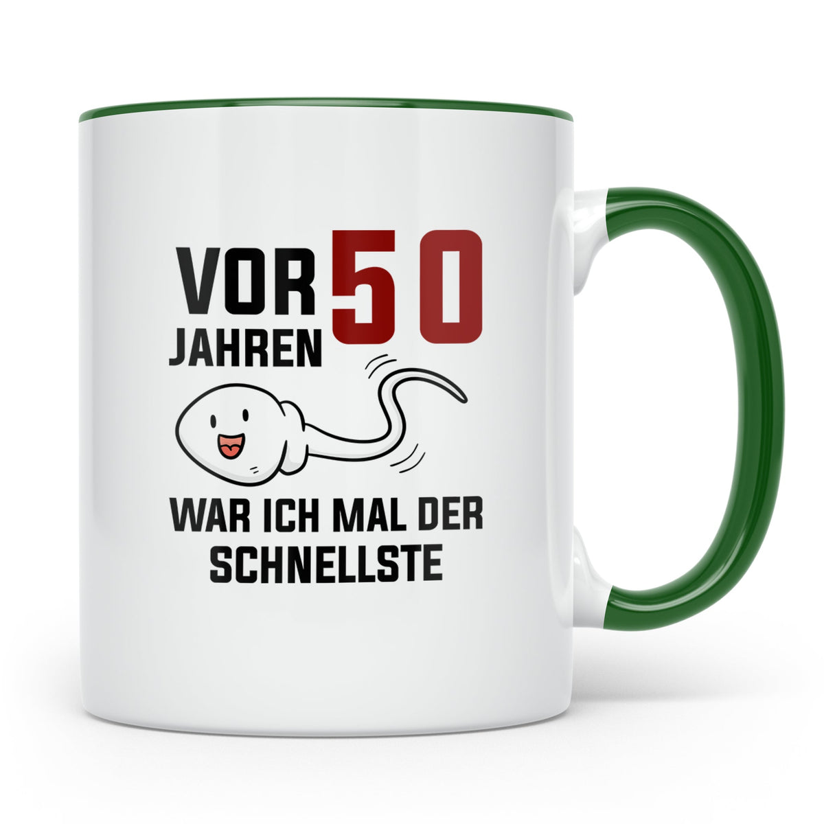 50. Geburtstag Tasse für Männer, Lustiges Motiv, Witziges Ge – Grün [farbe:grün]