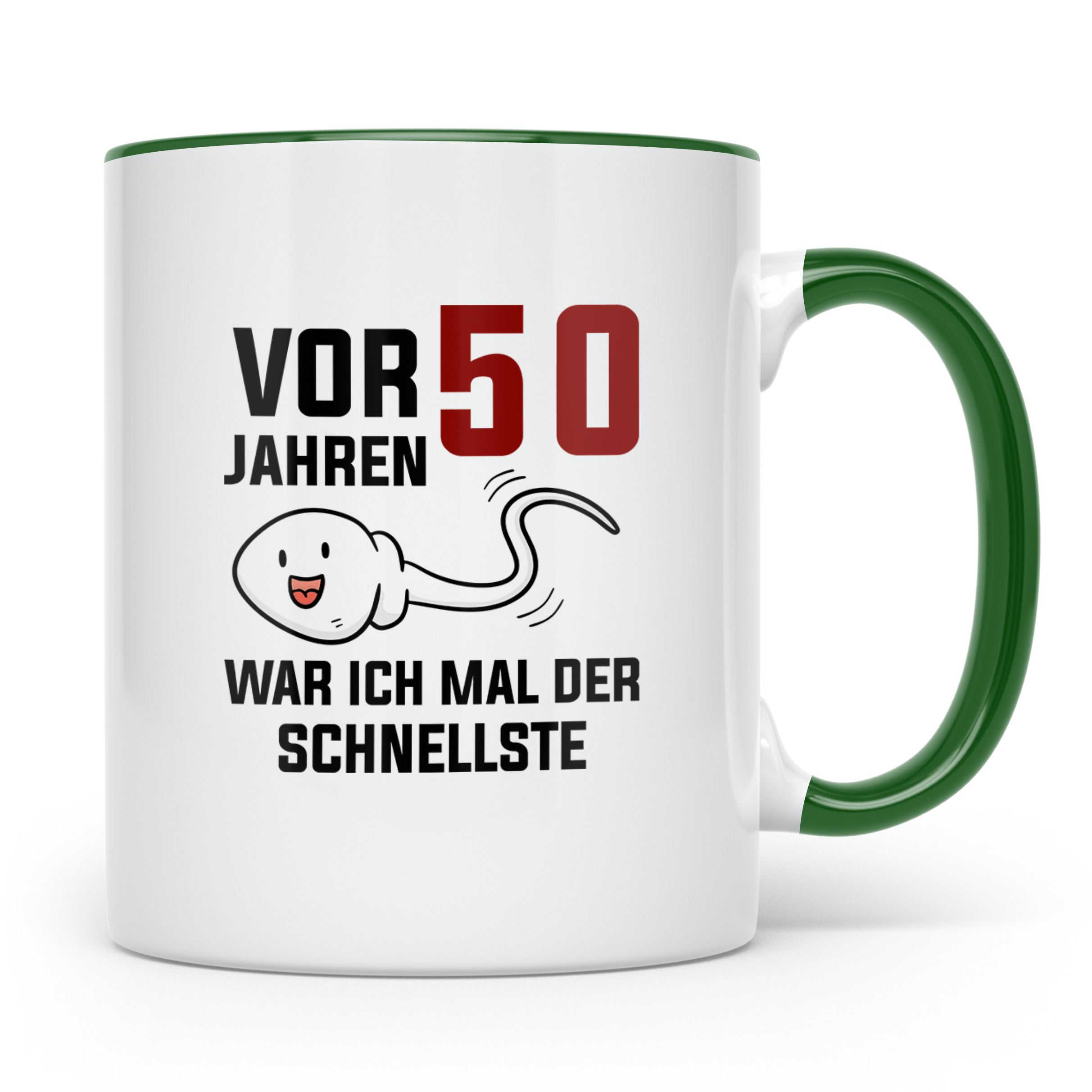 50. Geburtstag Tasse für Männer, Lustiges Motiv, Witziges Ge – Grün [farbe:grün]